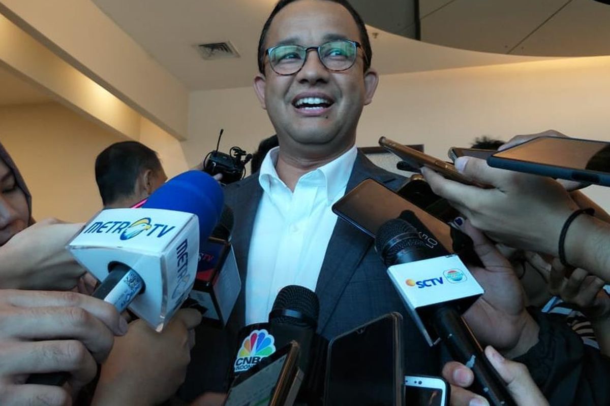 Gubernur DKI Jakarta Anies Baswedan di Kasablanka Hall, Jakarta Selatan, Sabtu (10/8/2019)