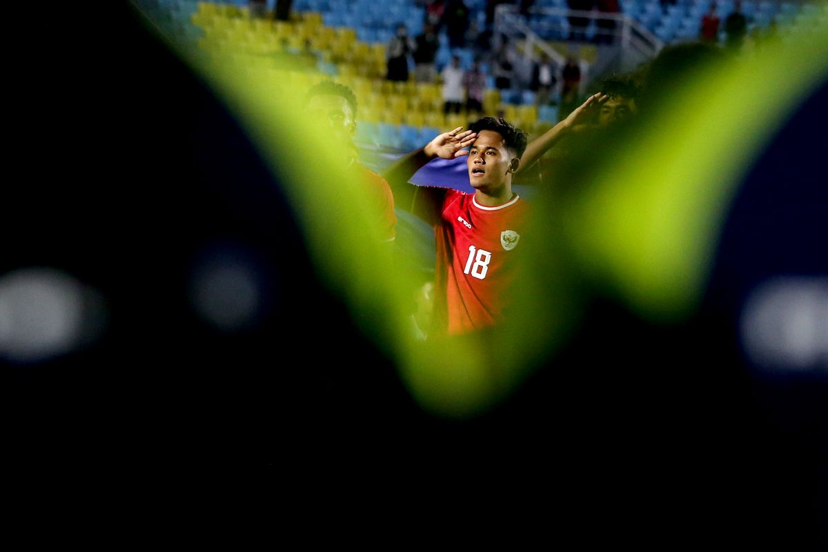 Pemain Timnas U20 Indonesia Toni Firmansyah.