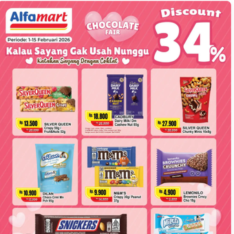 Promo cokelat Valentine 2026 mulai ramai diburu masyarakat menjelang perayaan Hari Kasih Sayang pada Februari ini.