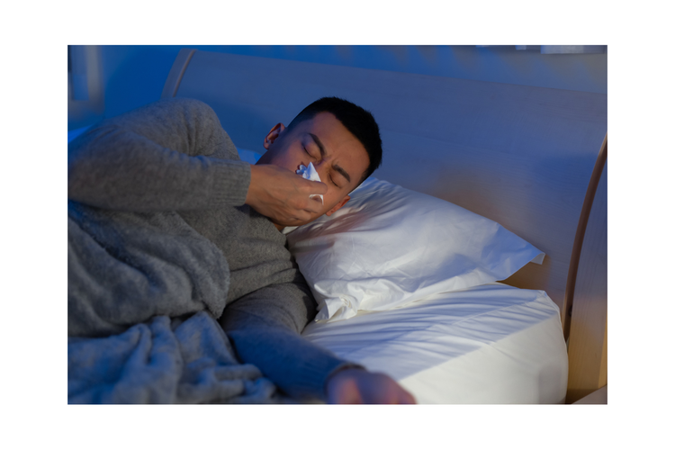 Ilustrasi sakit flu dan demam