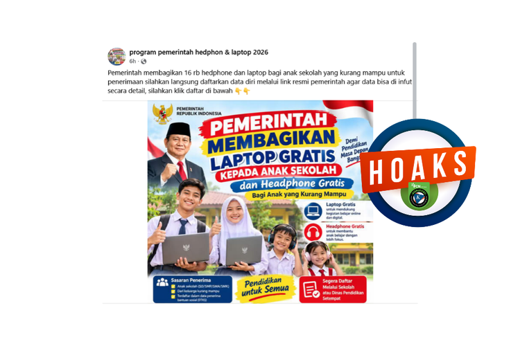 INFOGRAFIK: Hoaks Bantuan Laptop-Ponsel untuk Siswa Kurang Mampu, Simak Bantahannya