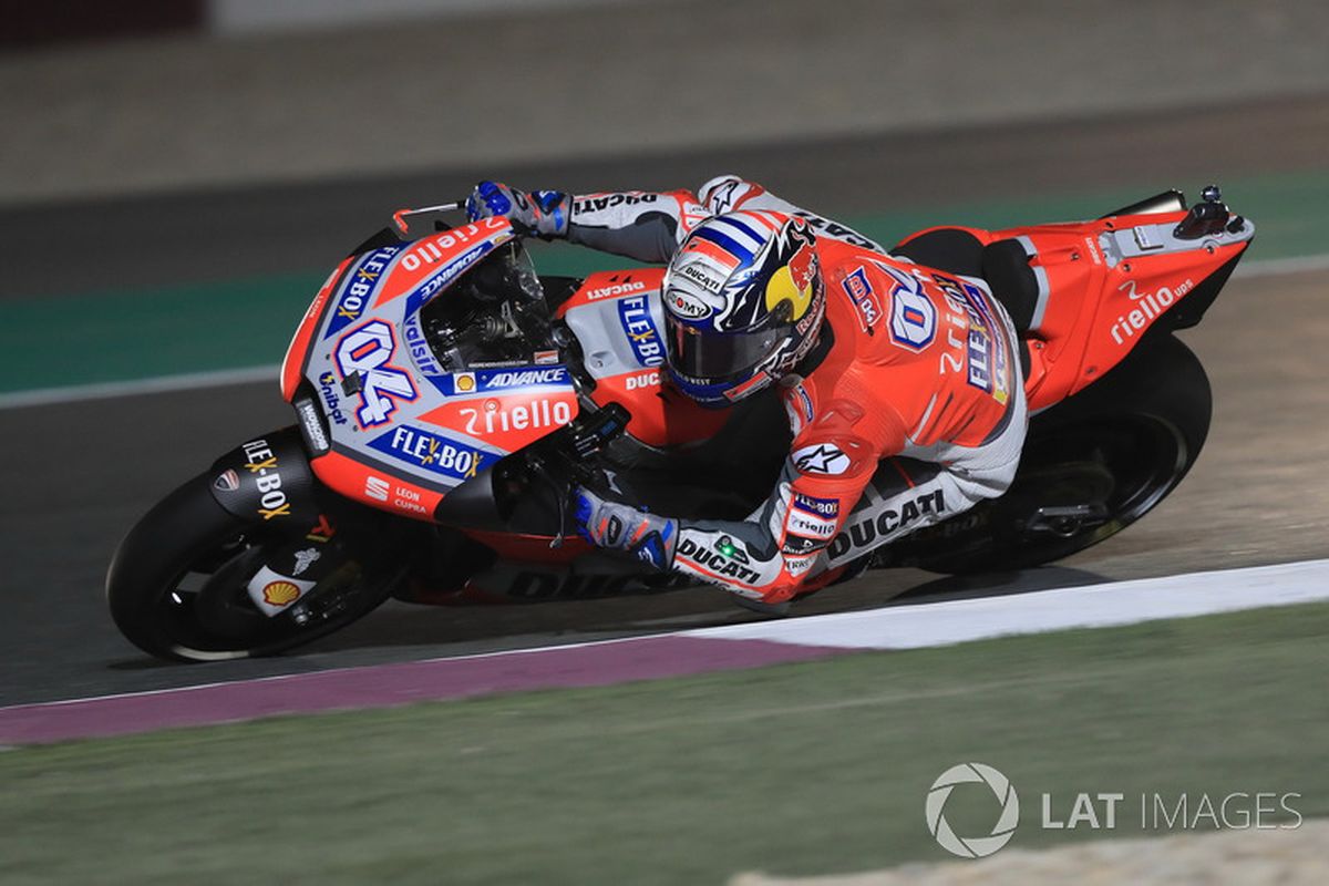 Andrea Dovizioso di GP Qatar 2018 hari pertama laithan bebas.