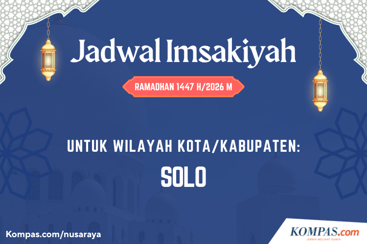 Jadwal Imsakiyah Kota Solo Hari Ini, 20 Februari 2026