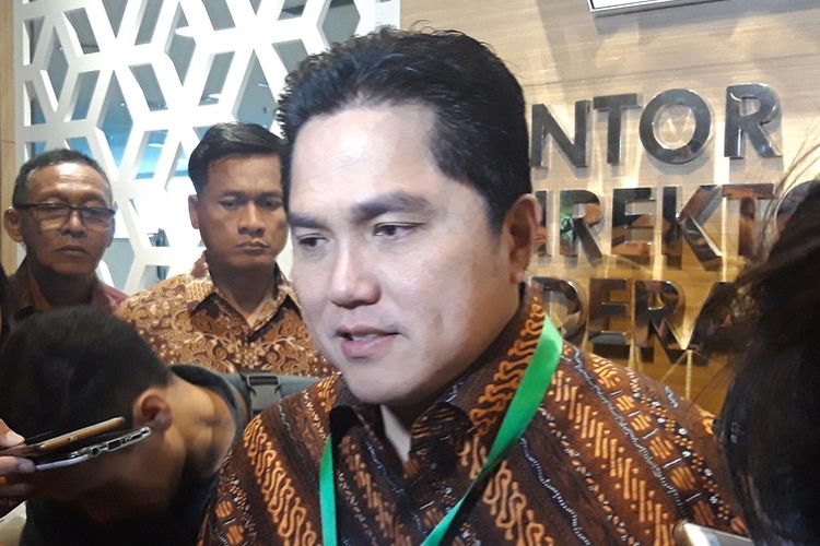 Menteri BUMN Erick Thohir di Jakarta, Jumat (13/12/2019).