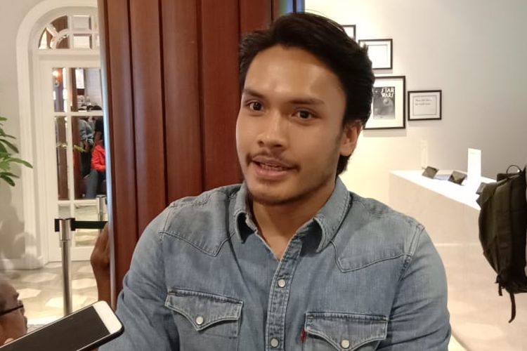 Randy Pangalila menghadiri perilisan trailer film horor #MalamJumat the Movie di XXI Metropole, Menteng, Jakarta Pusat, Kamis (18/4/2019).