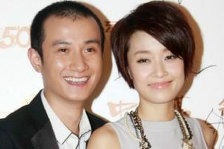 Aktor film China Wen Zhang dan istrinya Ma Yili