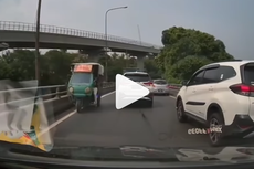 Viral, Video Motor Roda Tiga Masuk Jalan Tol dan Lawan Arah