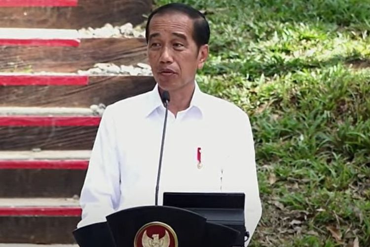 Presiden Joko Widodo saat sambutan dihadapan 100 CEO di IKN