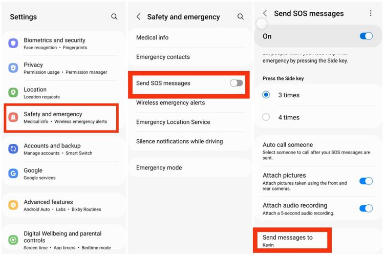 Cómo enviar mensajes de SOS en teléfonos Samsung