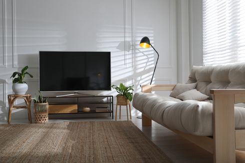 11 Ide Dekorasi Ruang Tamu Kecil dengan TV agar Tampak Apik