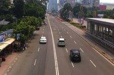 Lengangnya Jalan Protokol di Jakarta pada Hari Natal
