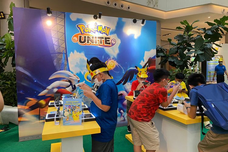 Area beradu Pokemon UNITE di Pokemon Festival Jakarta, PIK Avenue, Senin (12/12/2022). 