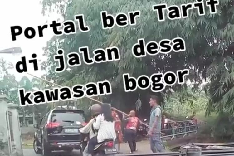 Sebuah unggahan video yang memperlihatkan pengendara mobil dipungut biaya masuk portal di Ciawi, Bogor, viral di media sosial.