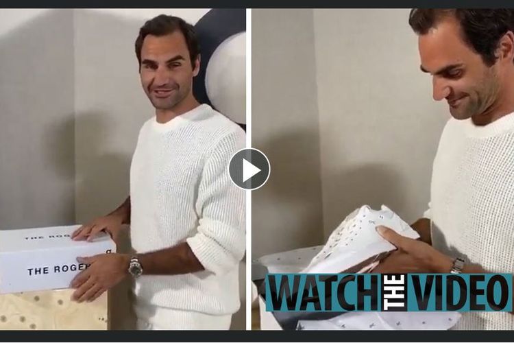Petenis asal Swiss, Roger Federer, meluncurkan sepatunya sendiri bermerek The Roger.