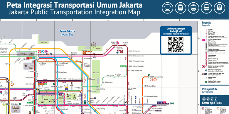 Peta Integrasi Transportasi Umum Jakarta