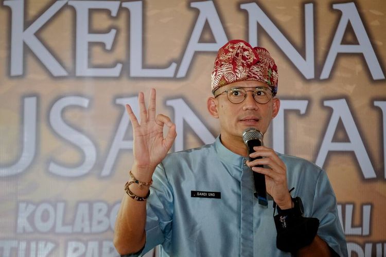 Menteri Pariwisata dan Ekonomi Kreatif (Menparekraf) Sandiaga Salahuddin Uno.