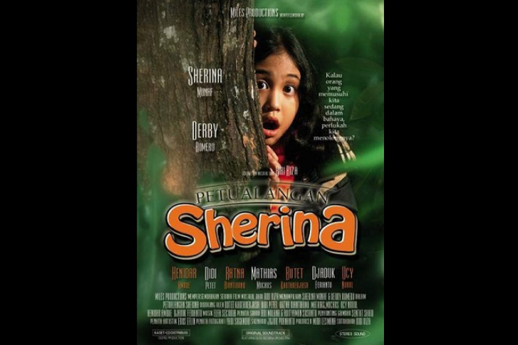 Sherina Munaf dalam film komedi musikal Petualangan Sherina (2000).