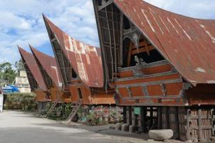 Kampung Siallagan di Pulau Samosir, Sumatera Utara.