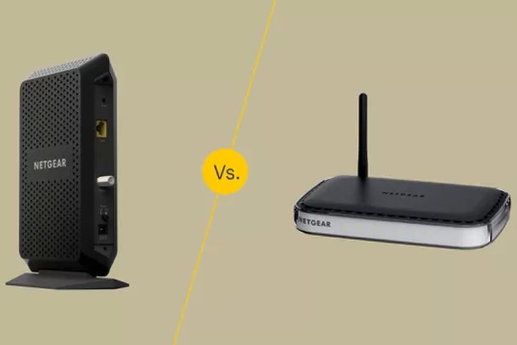 Ilustrasi modem dan router.