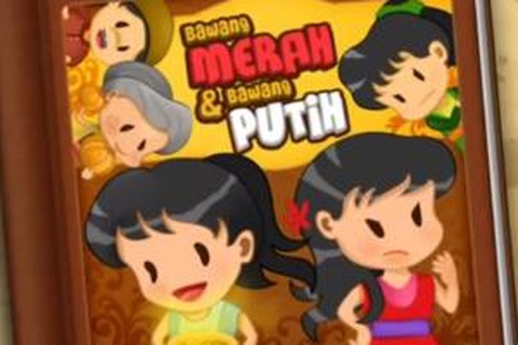 Aplikasi buku interaktif Bawang Merah & Bawang Putih buatan Luminov