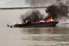Speedboat Pengangkut Ikan Ilegal dari Malaysia Terbakar di Dekat Pulau Sebatik