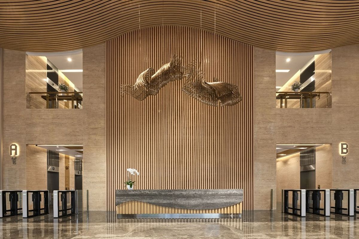 Kemewahan Menara Danareksa terlihat mulai dari saat tamu menginjakkan kaki di Lobby 