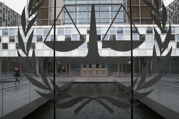 Gedung pengadilan tinggi PBB, yang dikenal sebagai Mahkamah Internasional atau International Court Justice (ICJ) di Den Haag, Belanda. Foto diambil pada 16 Januari 2019.