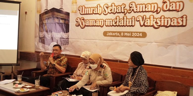 Ketua Umum Perhimpunan Kedokteran Haji Indonesia, Dr. Syarief Hasan Lutfie dalam media diskusi yang diadakan oleh Kalbe Farma di Jakarta, Rabu (8/5/2024)