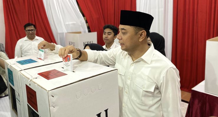 Hasil Quick Count Charta Politika Pilkada Surabaya 2024, Data 11,50 Persen: Eri Cahyadi-Armuji 86,13 Persen, Kotak Kosong 13,87 Persen
