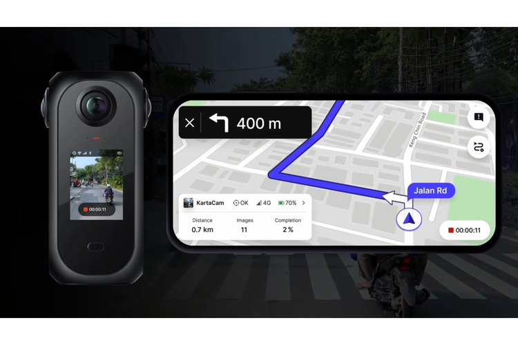 KartaCam 2 dirancang untuk merekam street-level imagery aluas citra jalan dari sudut pandang pengendara. Kamera ini biasanya dipasang di helm atau bagian belakang motor, lalu dipakai keliling kota, menyusuri jalan dan gang-gang semput.