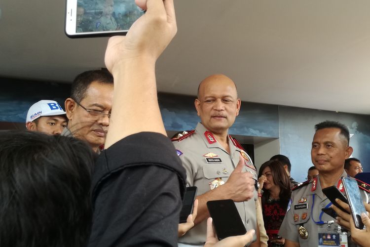 Kepala Korps Lalu Lintas (Korlantas) Polri Irjen Pol Refdi Andri  pada peringatan Hari Lalu Lintas Bhayangkara ke-64 di Gedung Basket Gelora Bung Karno, Jakarta, Minggu (22/9/2019).