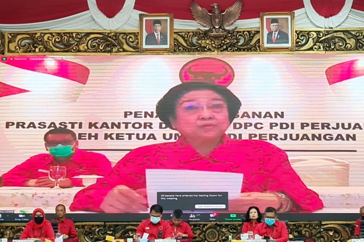 The Chairperson of Indonesian Democratic Party of Struggle (PDI-P) Megawati Soekarnoputri inaugurated 20 offices of the partys regional executive boards (DPD) and branch executive boards (DPC) in a virtual event. 