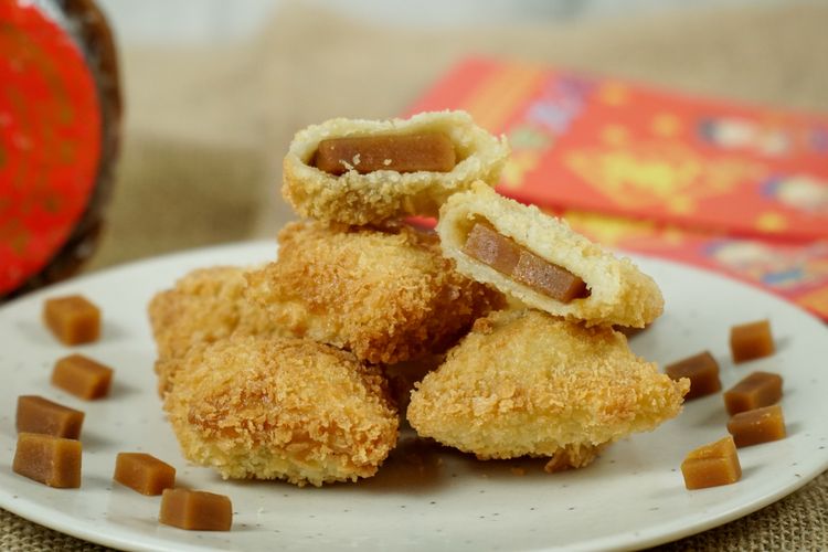 Kue keranjang goreng