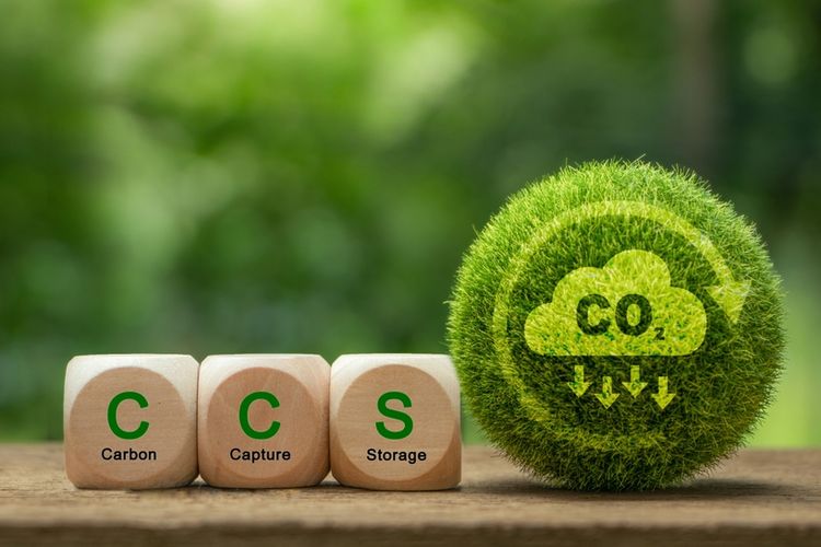 Ilustrasi carbon capture and storage (CSS).