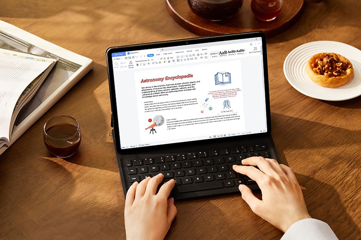 Huawei MatePad Air dibekali dengan PC-Level WPS Office dengan antarmuka yang mirip PC. 