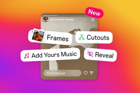 4 Fitur Baru Instagram Stories Meluncur, Ada Stiker Musik, Frame, Reveal, dan Cutouts