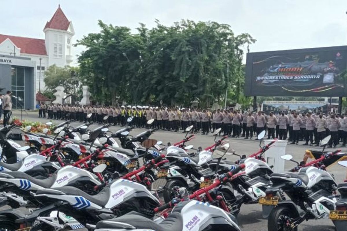 Motor listrik di Satlantas Polrestabes Surabaya