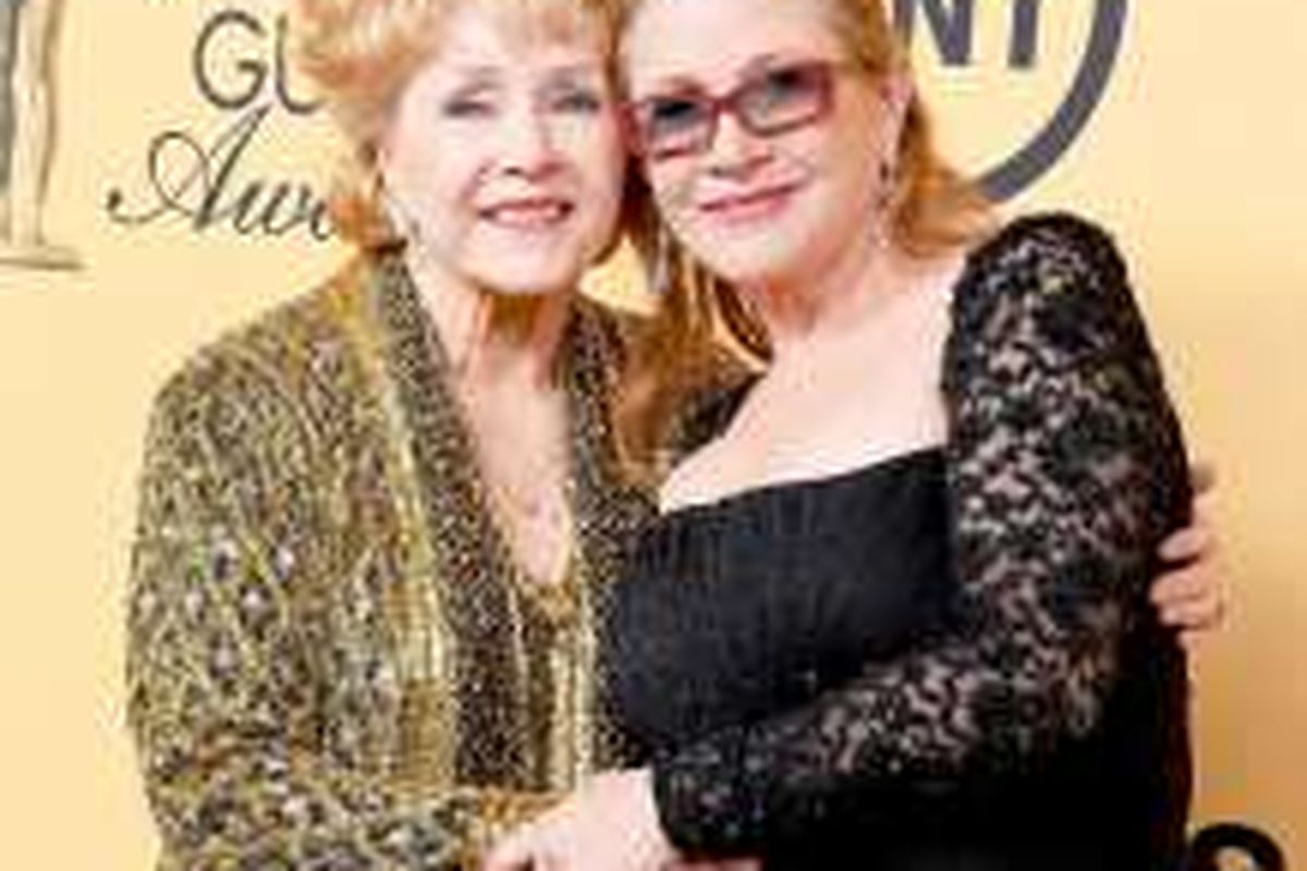 Debbie Reynolds and Carrie Fisher.