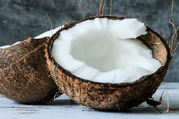 Ilustrasi kelapa, buah kelapa.