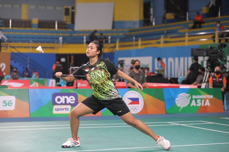 Komang Ayu Cahya Dewi saat tampil pada ajang Badminton Asia Championship di Manila, Filipina. Setelah itu, dia ikut berjuang bersama tim putri Indonesia pada Piala Uber 2022 di Bangkok, Thailand.