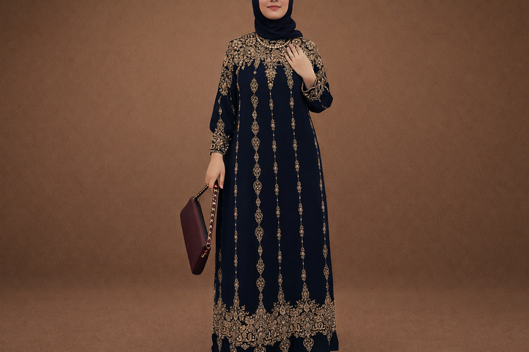 Gamis Istri Sultan Warna Royal yang Mendominasi Tren