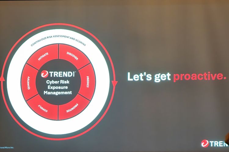 Ilustrasi Trend Micro Vision One yang bergerak proaktif bukan reaktif, ditampilkan dalam acara Media Briefing Trend Vision One di Seribu Rasa, Plaza Indonesia, Jakarta Pusat, Rabu (12/11/2025).