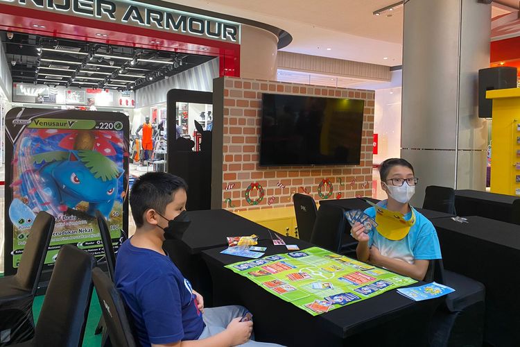 Area workshop dan kompetisi kartu di Pokemon Festival Jakarta, PIK Avenue, Senin (12/12/2022). 