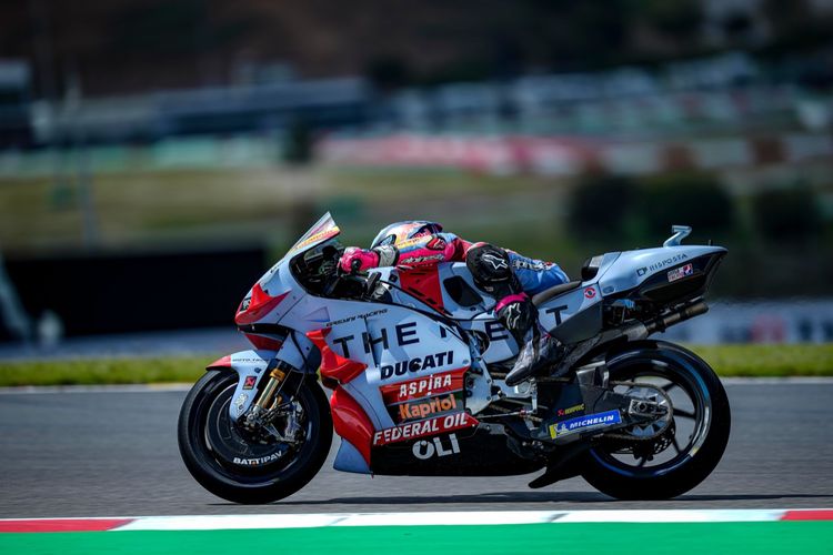 Enea Bastianini saat berlaga pada MotoGP Portugal 2022