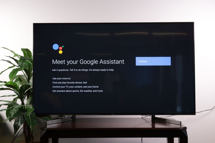 Ilustrasi Google Assistant di Smart TV.