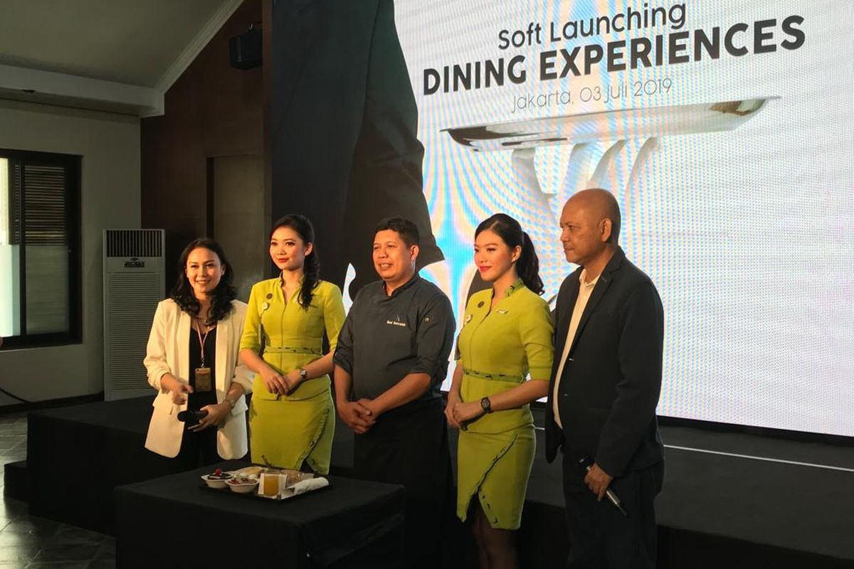 Soft launching layanan Dinning Experience oleh Citilink di Jakarta, Rabu (3/7/2019).