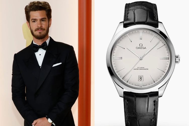 Andrew Garfield dan Omega De Ville Tresor Co-Axial Master Chronometer