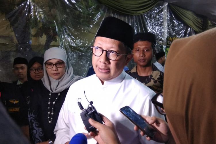 Menteri Agama Lukman Hakim Saifuddin dalam acara haul Gus Dur, Ciganjur, Jakarta Selatan, Jumat (21/12/2018). 