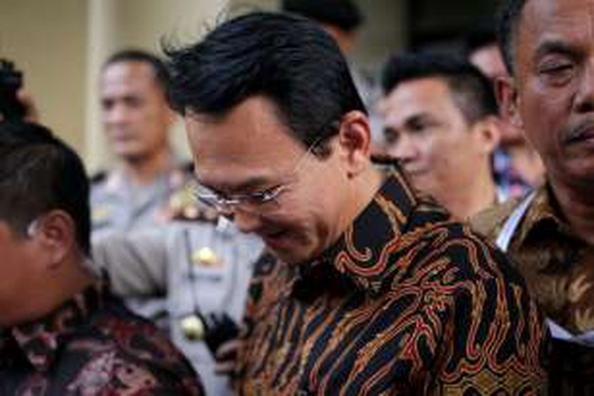 Gubernur DKI Jakarta Basuki Tjahaja Purnama alias Ahok kembali diperiksa penyidik terkait kasus penistaan agama di Bareskrim Polri, Jakarta, Senin (7/11/2016). 