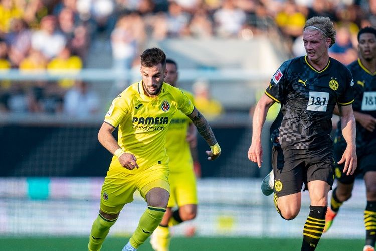 Borussia Dortmund bertading melawan Villarreal dalam laga uji coba di Stadion Schnabelholz, Austria, pada Sabtu (23/7/2022) dini hari WIB.